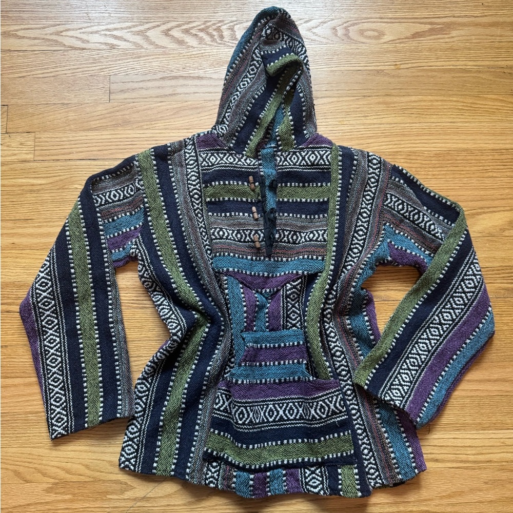Multicolor Striped Baja Hoodie
